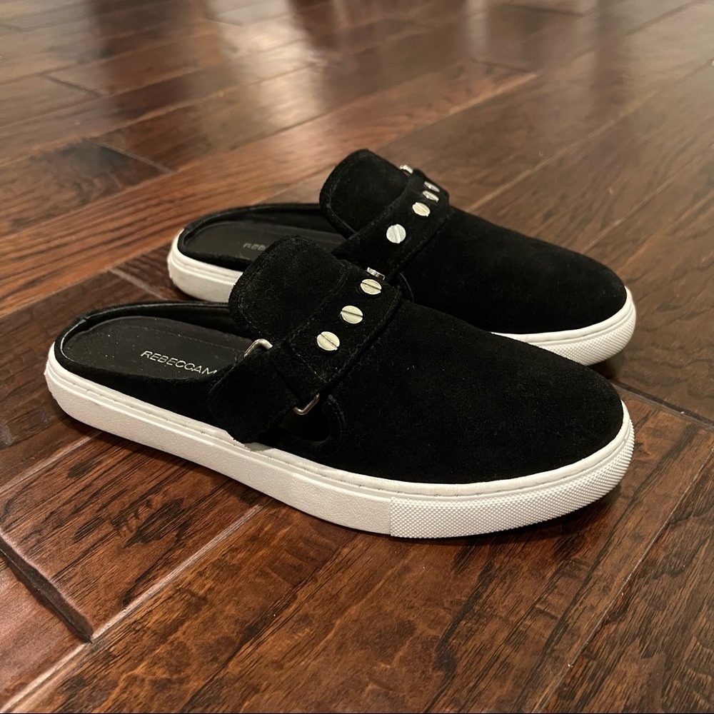 Rebecca minkoff black slip on shoes size 7M